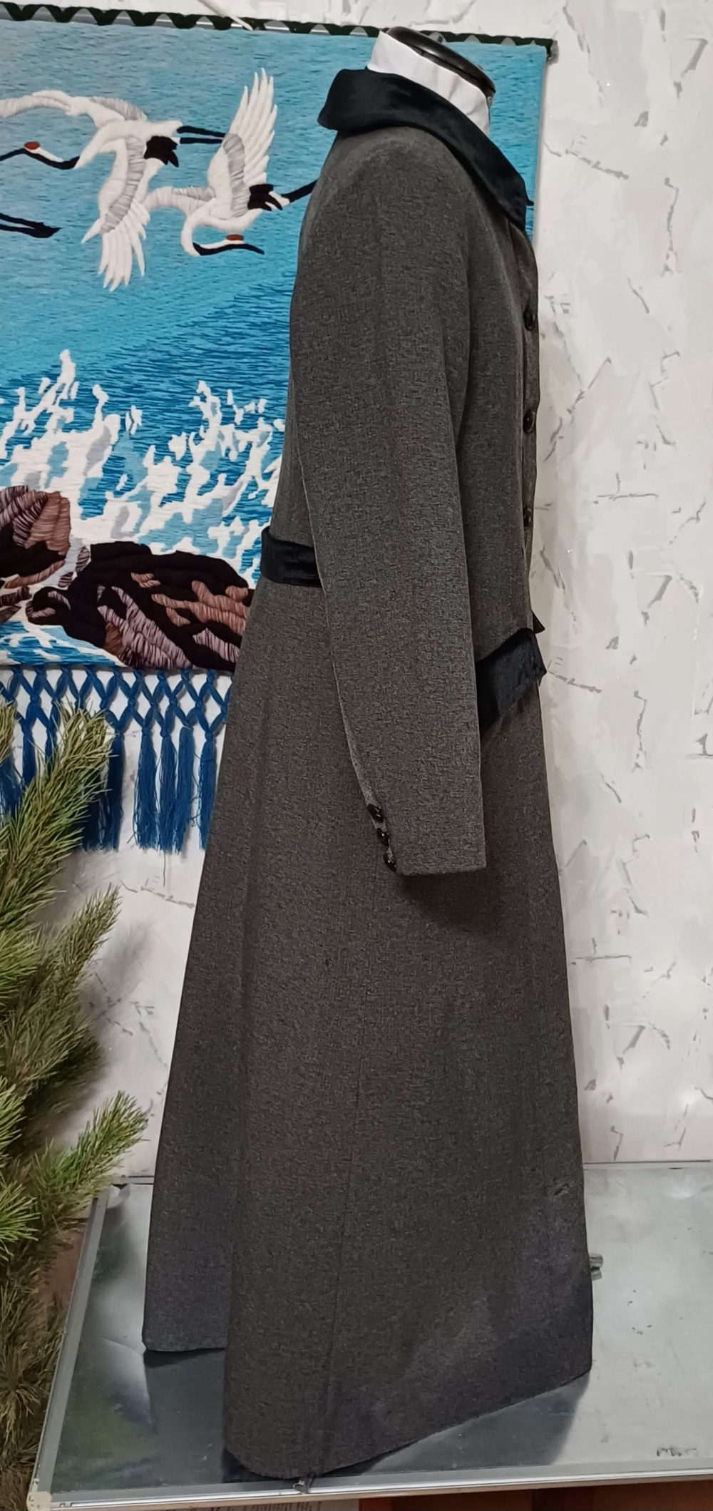 Дизайнерское облегченное пальто- макси, плащ, no brand, M, L