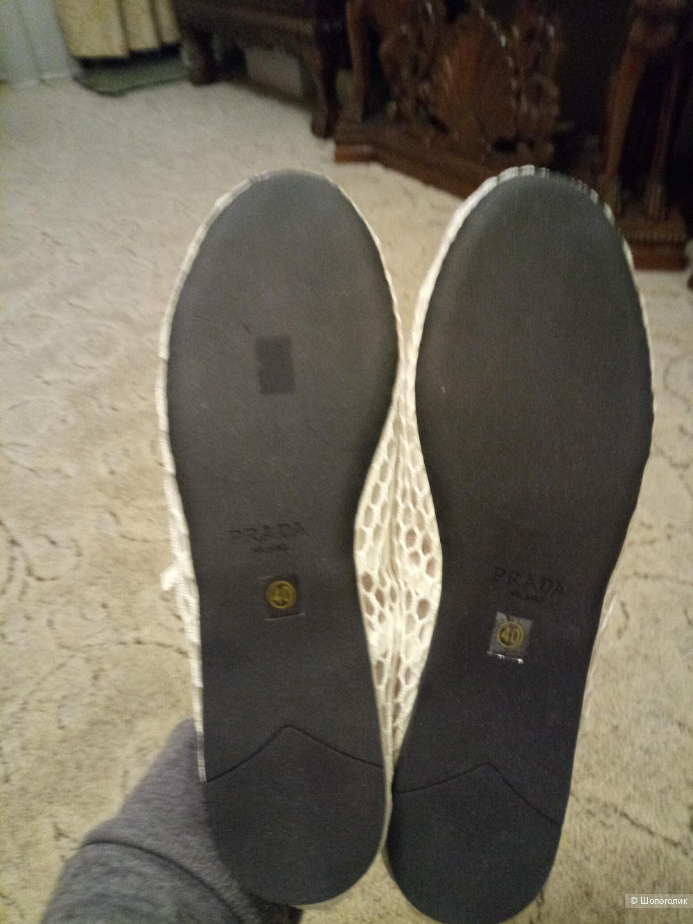 Балетки PRADA, размер 38
