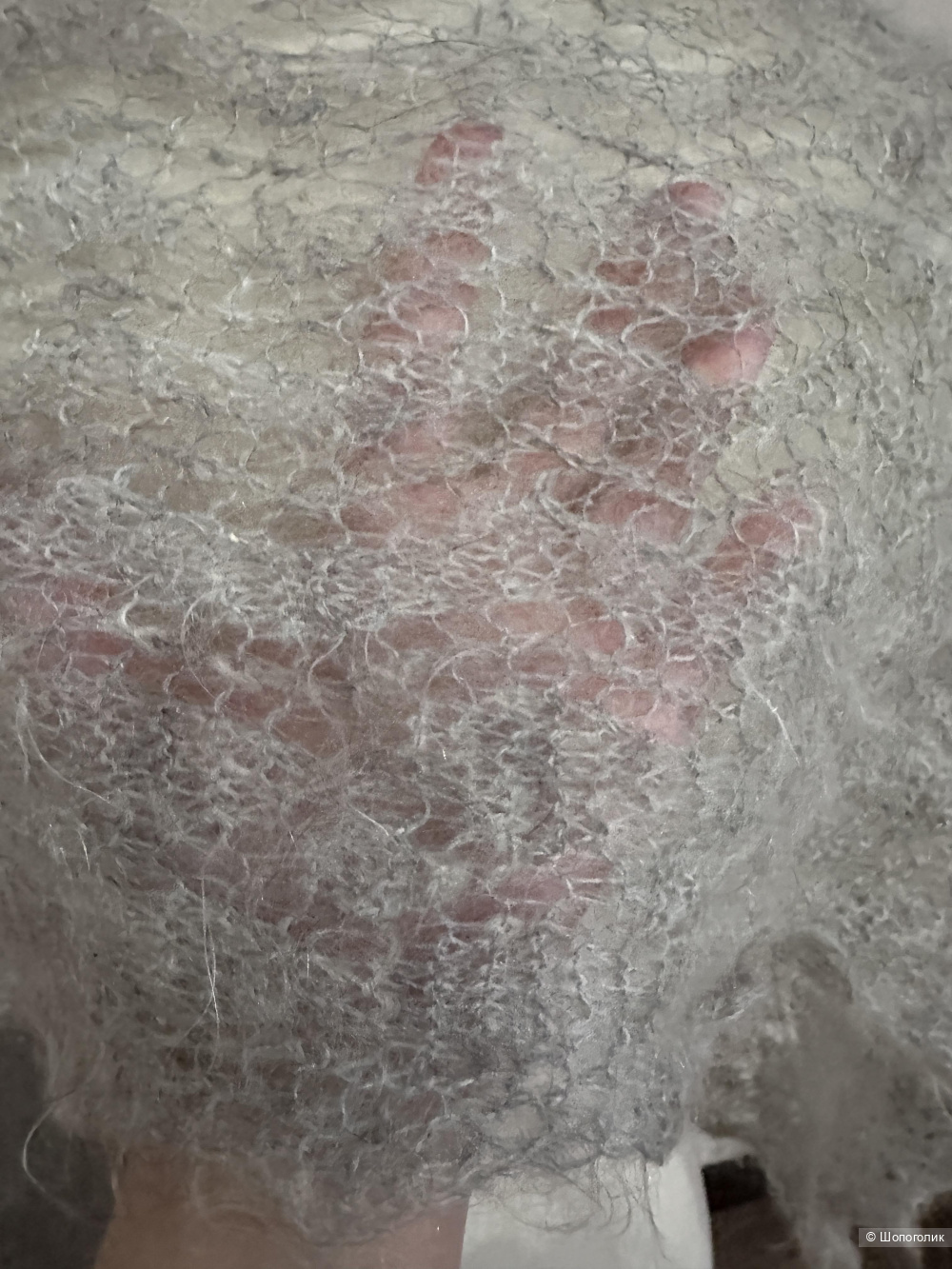 Пуховый оренбургский палантин 145*54 см