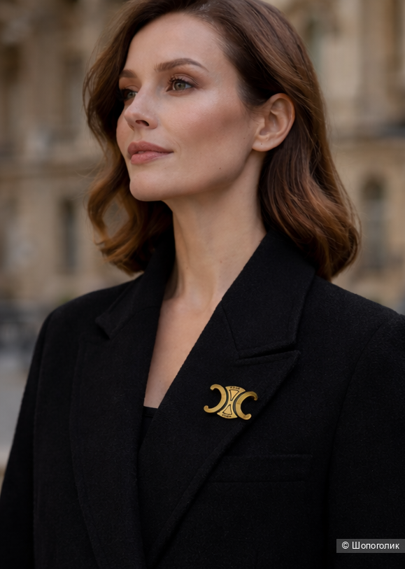 Брошь Celine Paris 3,2*2 см.