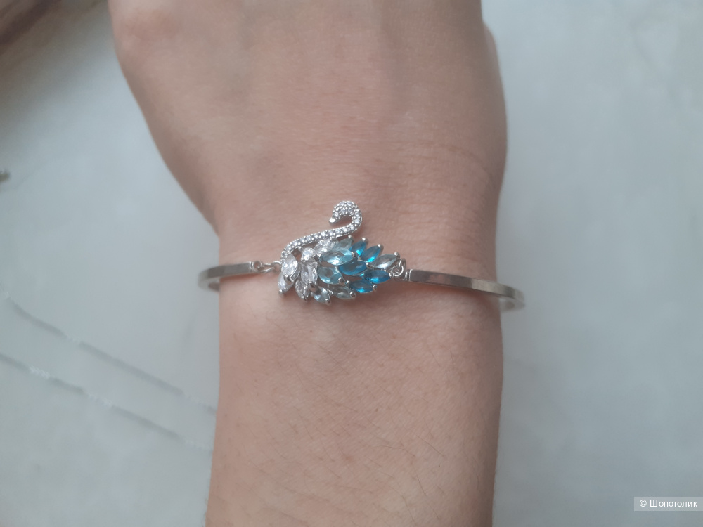 Комплект украшений браслет и кулон с лебедем