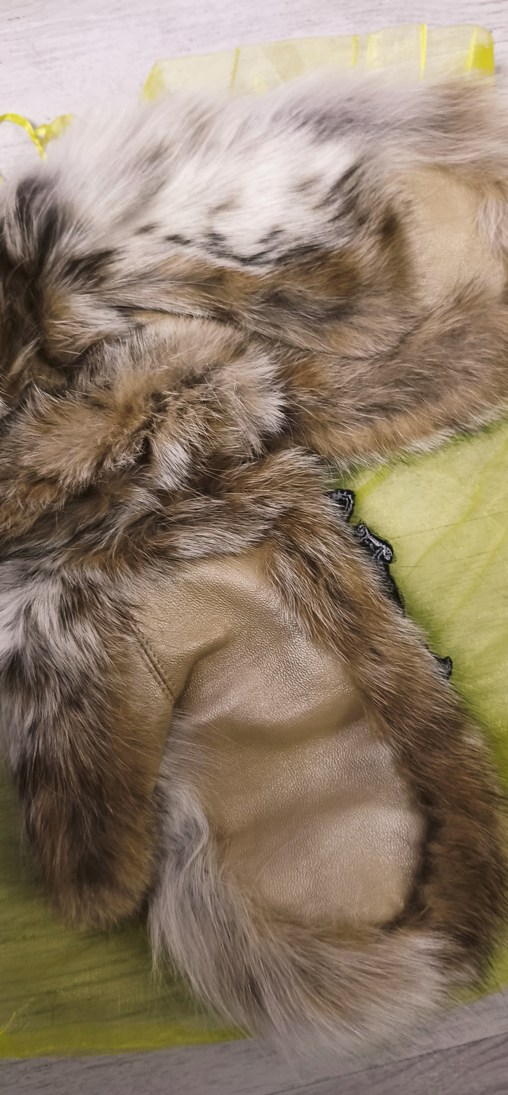 Варежки из натурального меха рыси