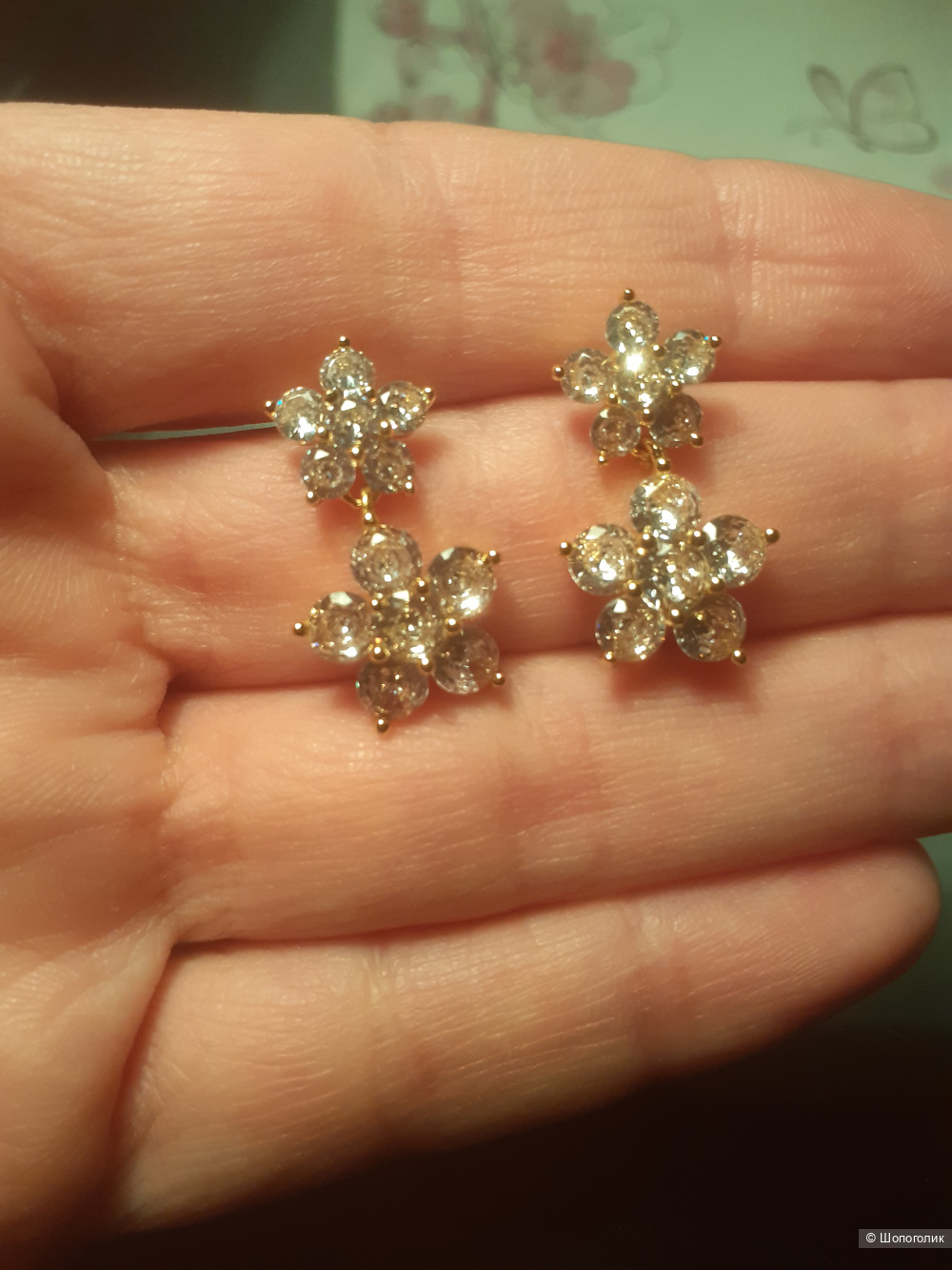 Серьги цветочки