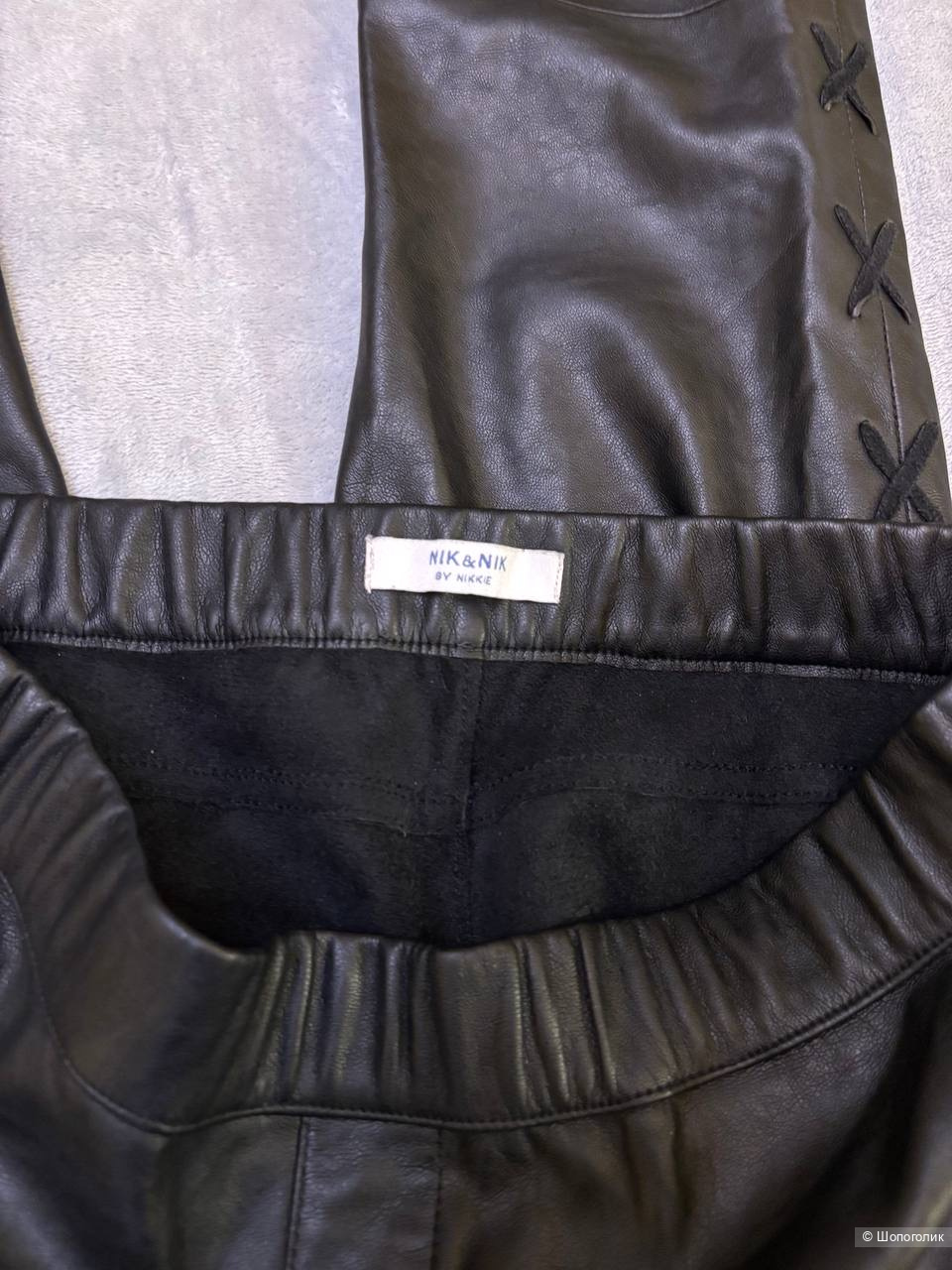 Брюки из экокожи Nik&Nik by Nikkie, размер 40/42