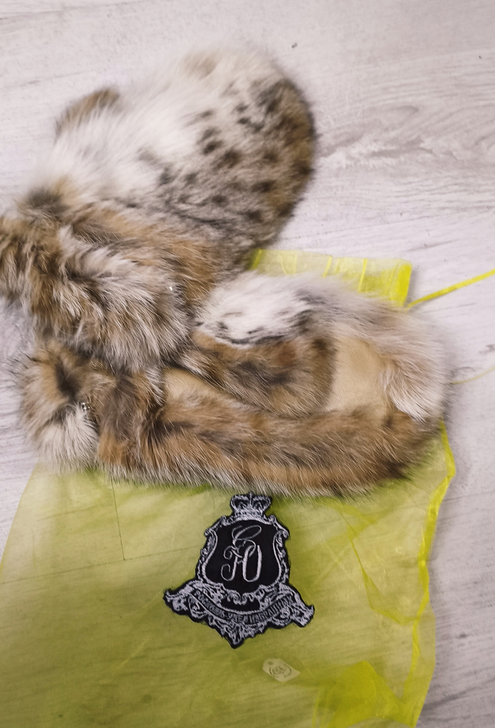 Варежки из натурального меха рыси