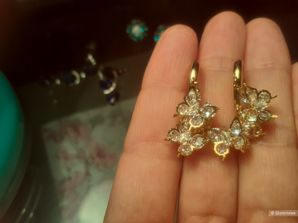 Серьги-кольца бабочки