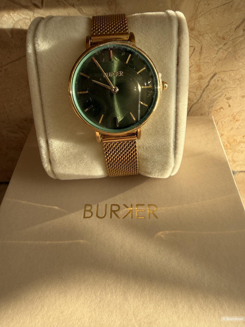 Часы Burker Ruby Petite Green Gold