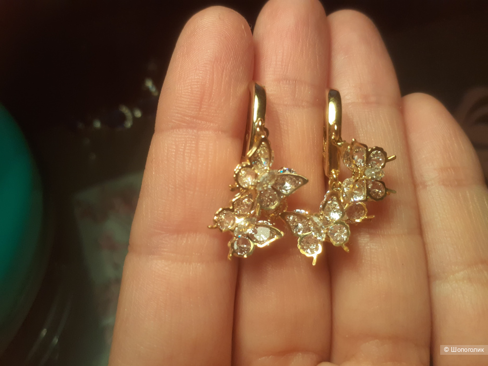 Серьги-кольца бабочки