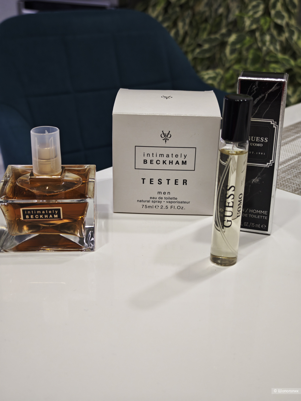 Туалетная вода  Backham intimately 75 ml tester+ Guess umo 15 ml