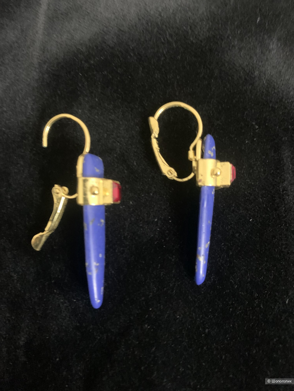 Серьги с лазуритом.