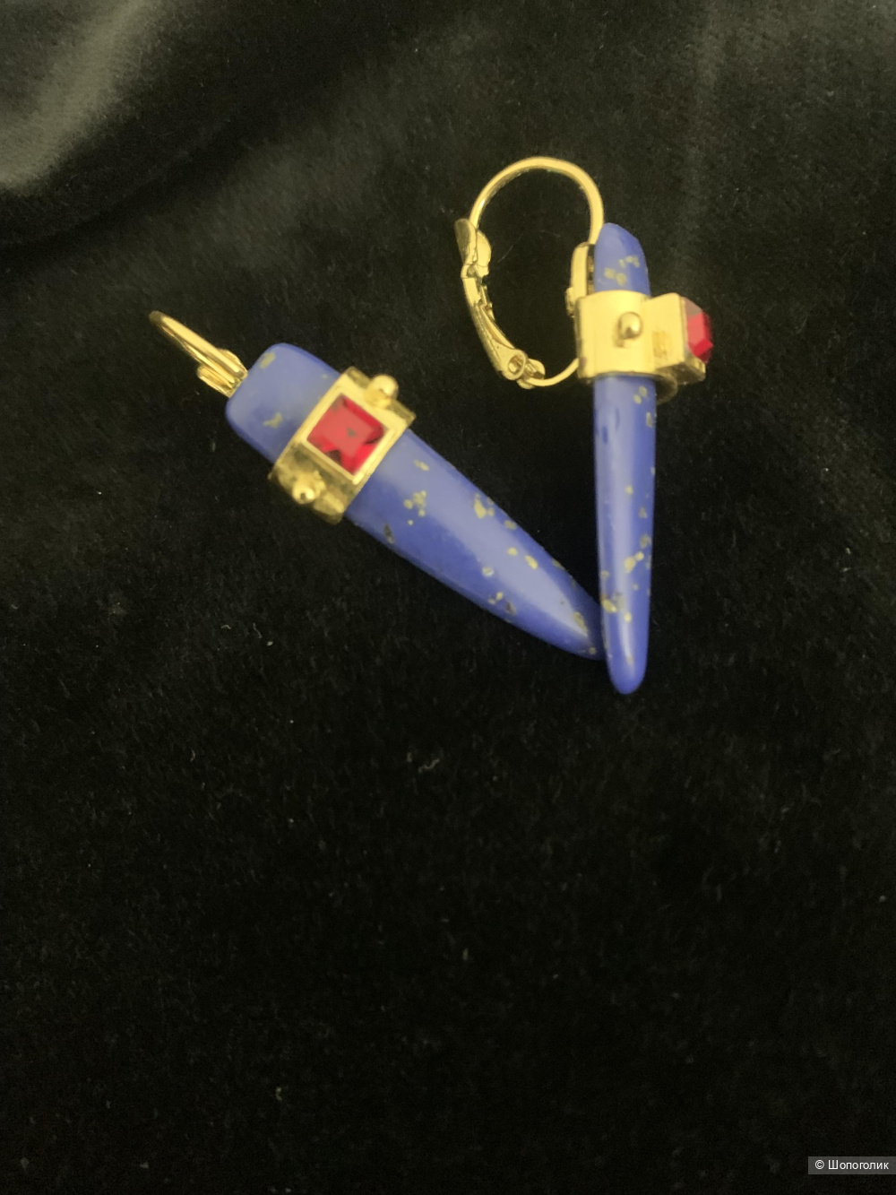 Серьги с лазуритом.