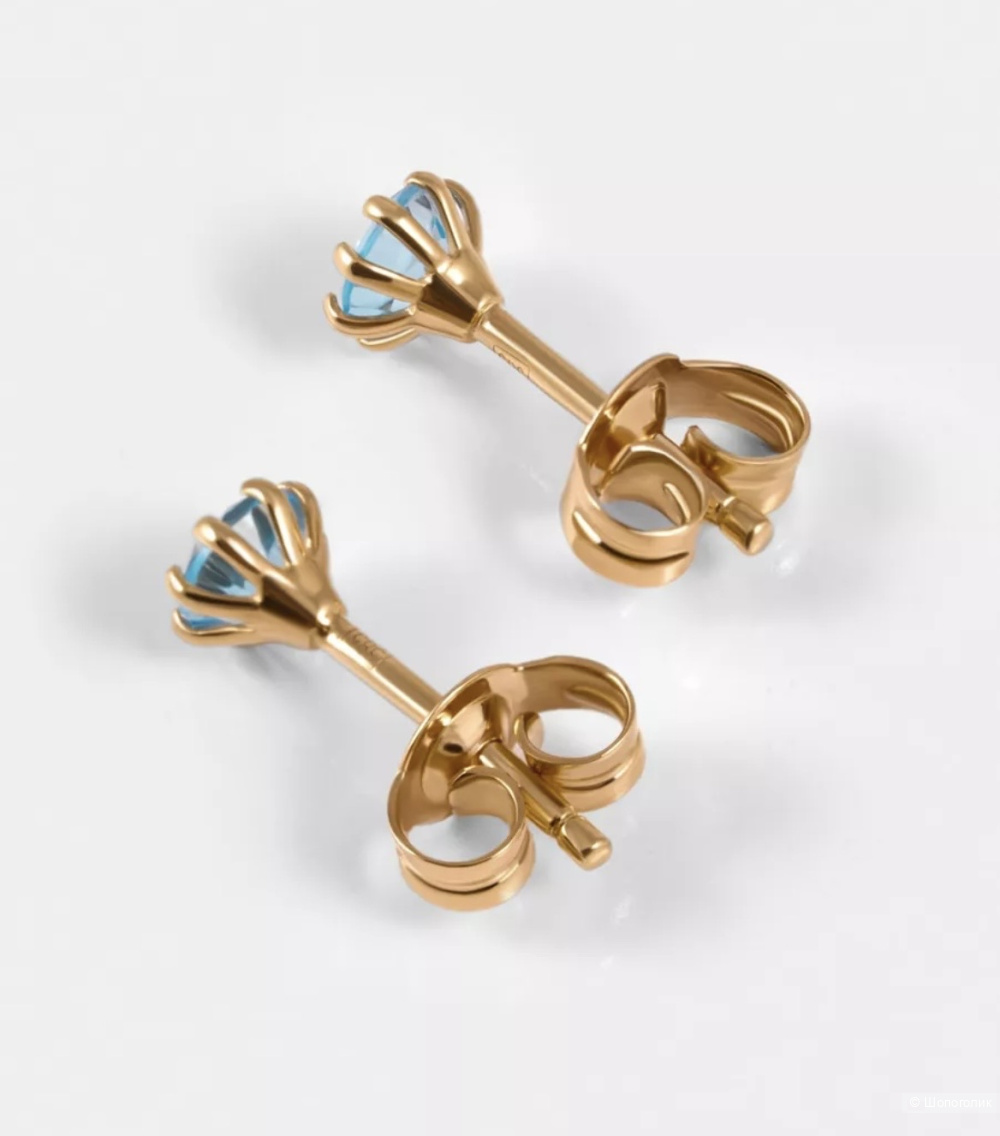 Золотые серьги пусеты «Наше золото»