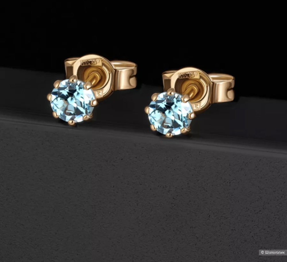 Золотые серьги пусеты «Наше золото»