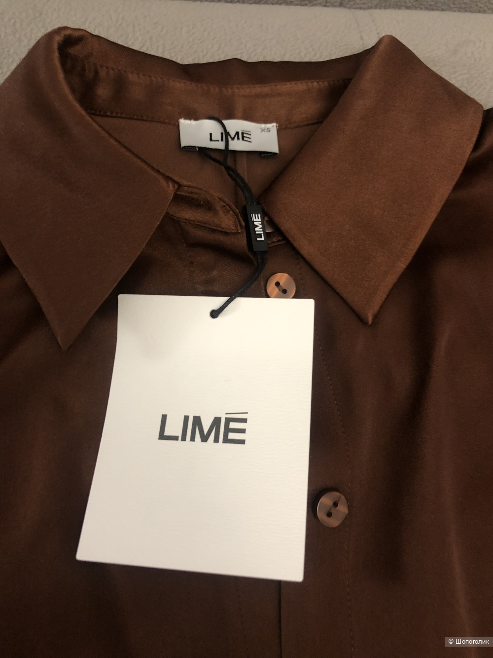 Атласная рубашка LIME (XS)