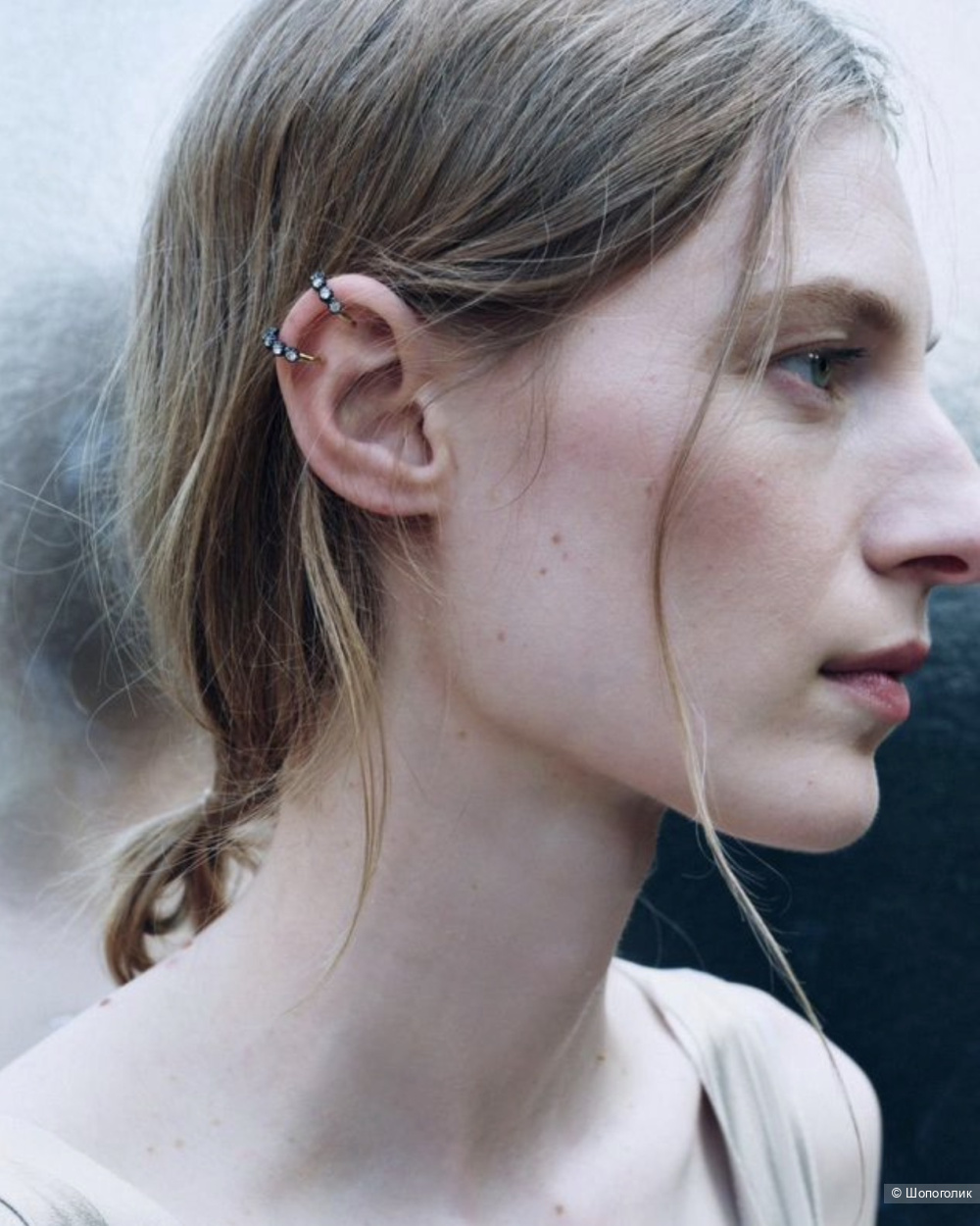 Кафф серьга на ухо Zara цирконий лимитка