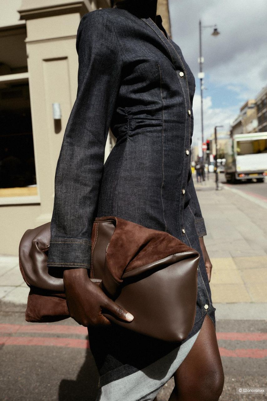 Платье zara из денима S на XS