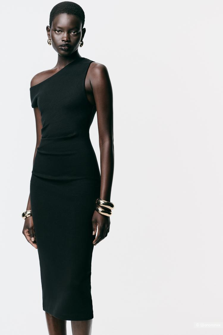 ПЛАТЬЕ МИДИ СО СБОРКАМИ Zara S на XS