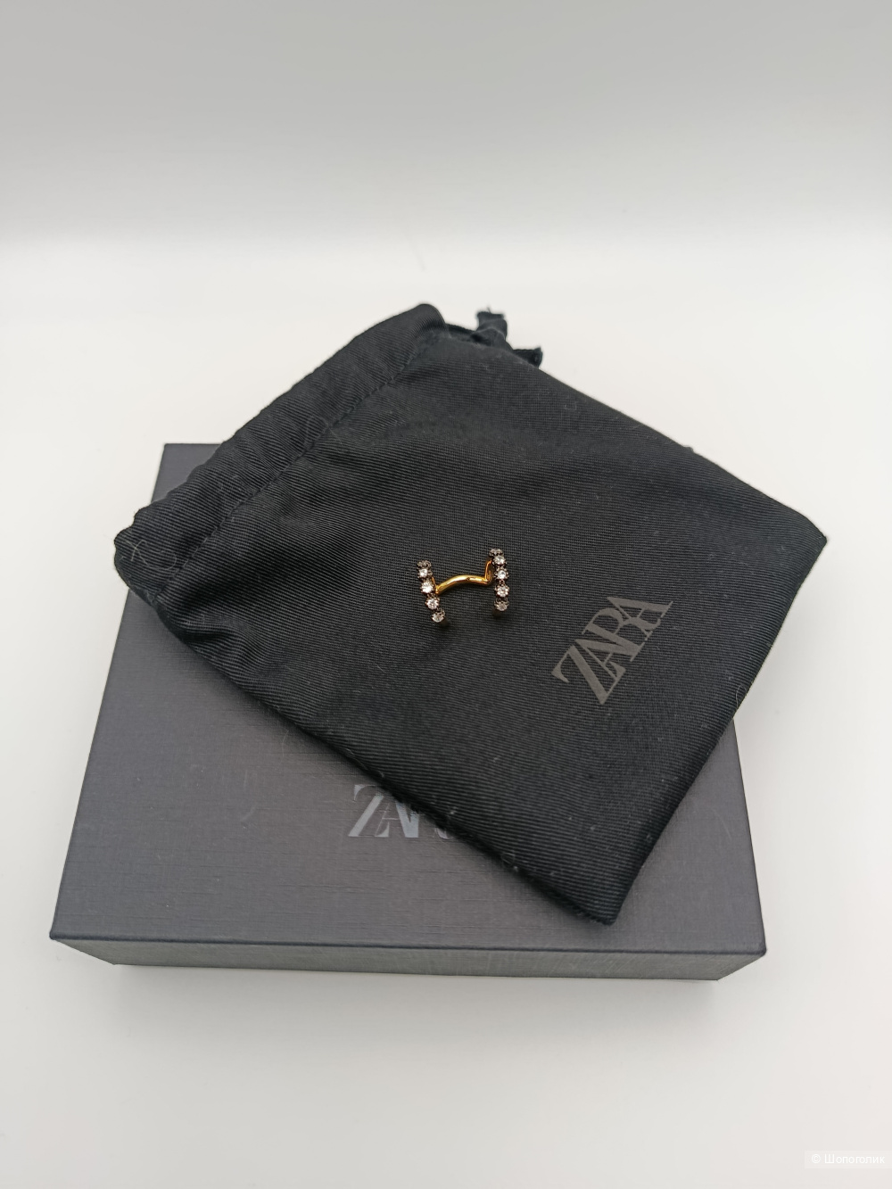 Кафф серьга на ухо Zara цирконий лимитка