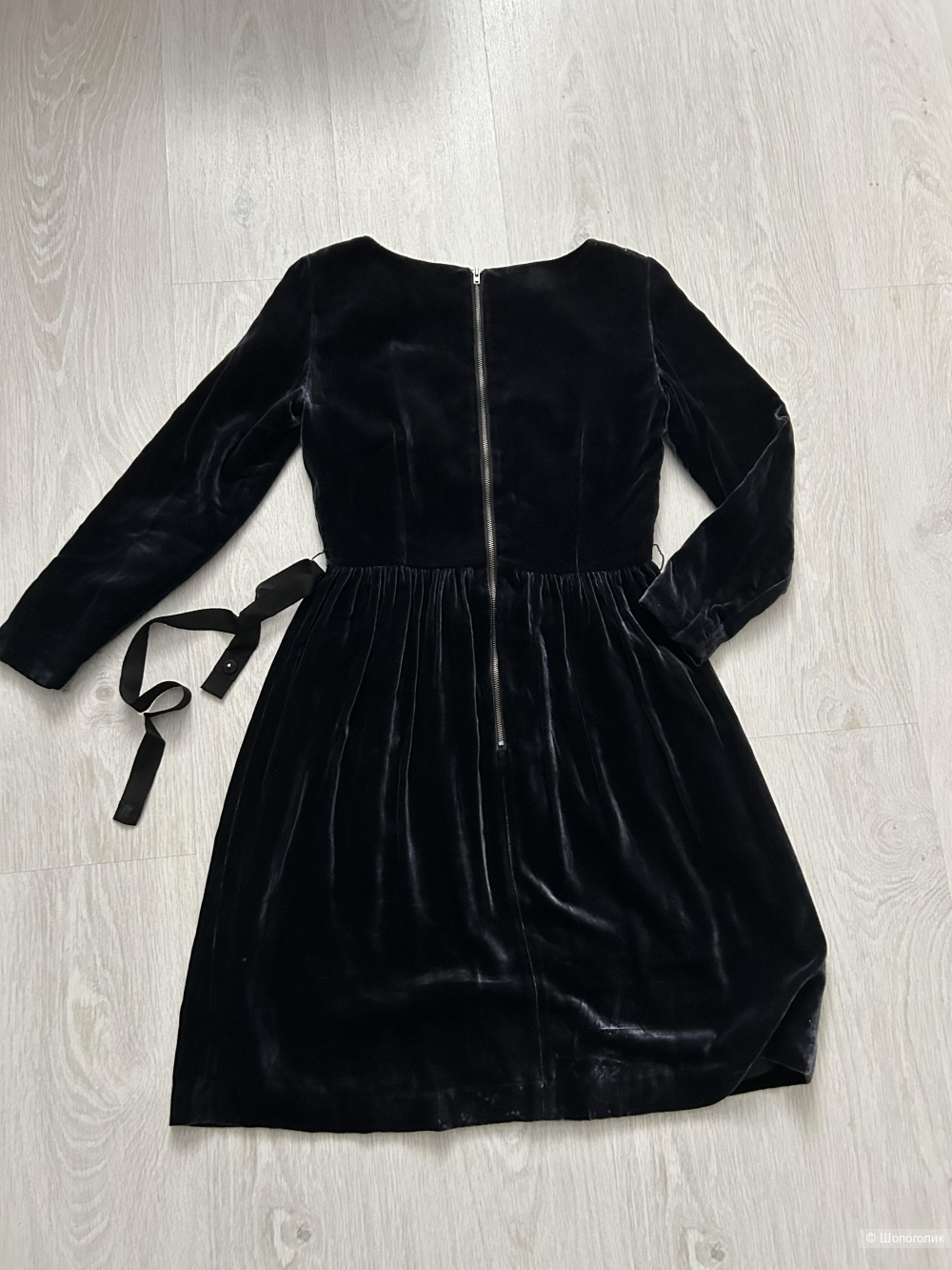 Бархатное платье YMC, размер S