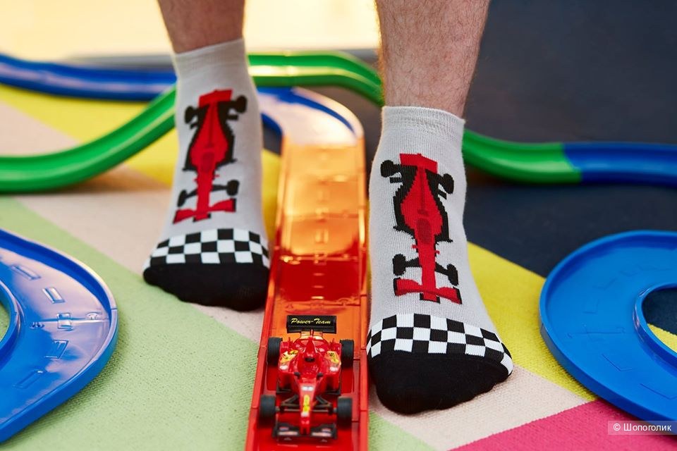 Носки Funny Socks с гоночной машинкой