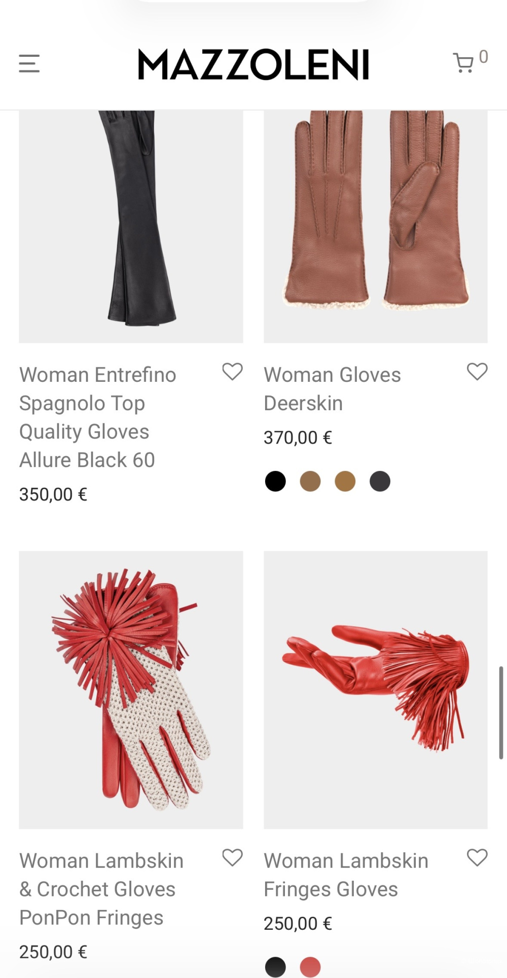 Перчатки Mazzoleni  размер 7,5