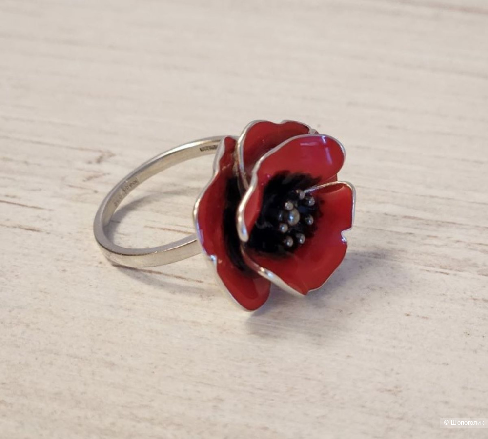 Серебряное кольцо DEWI «Мак». Размер 18,5