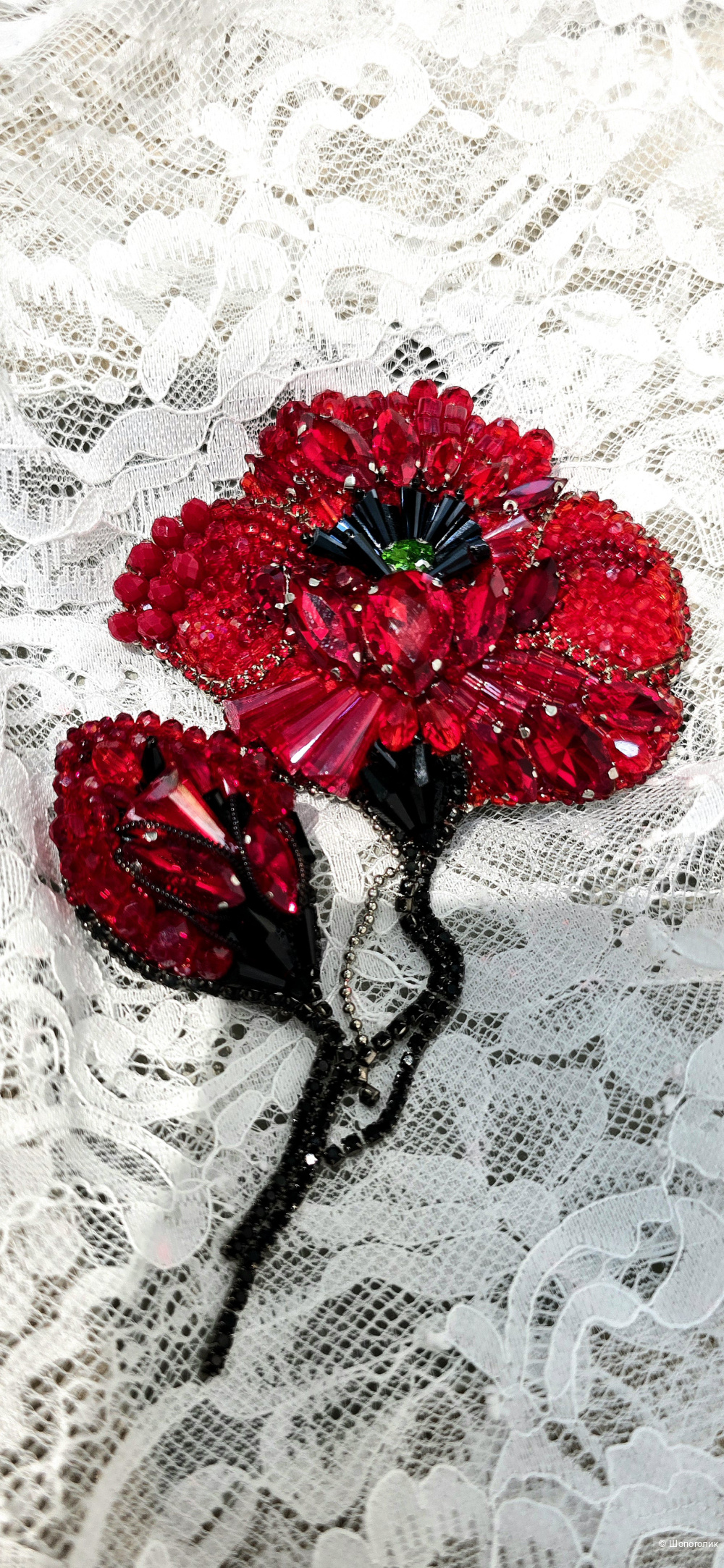 Брошь Маки one size