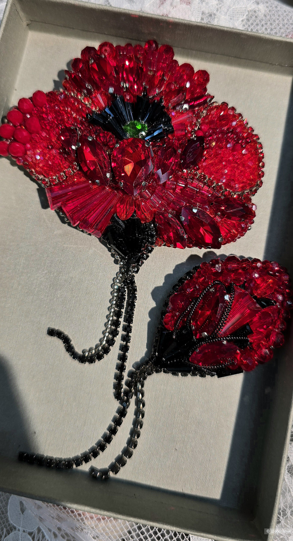 Брошь Маки one size