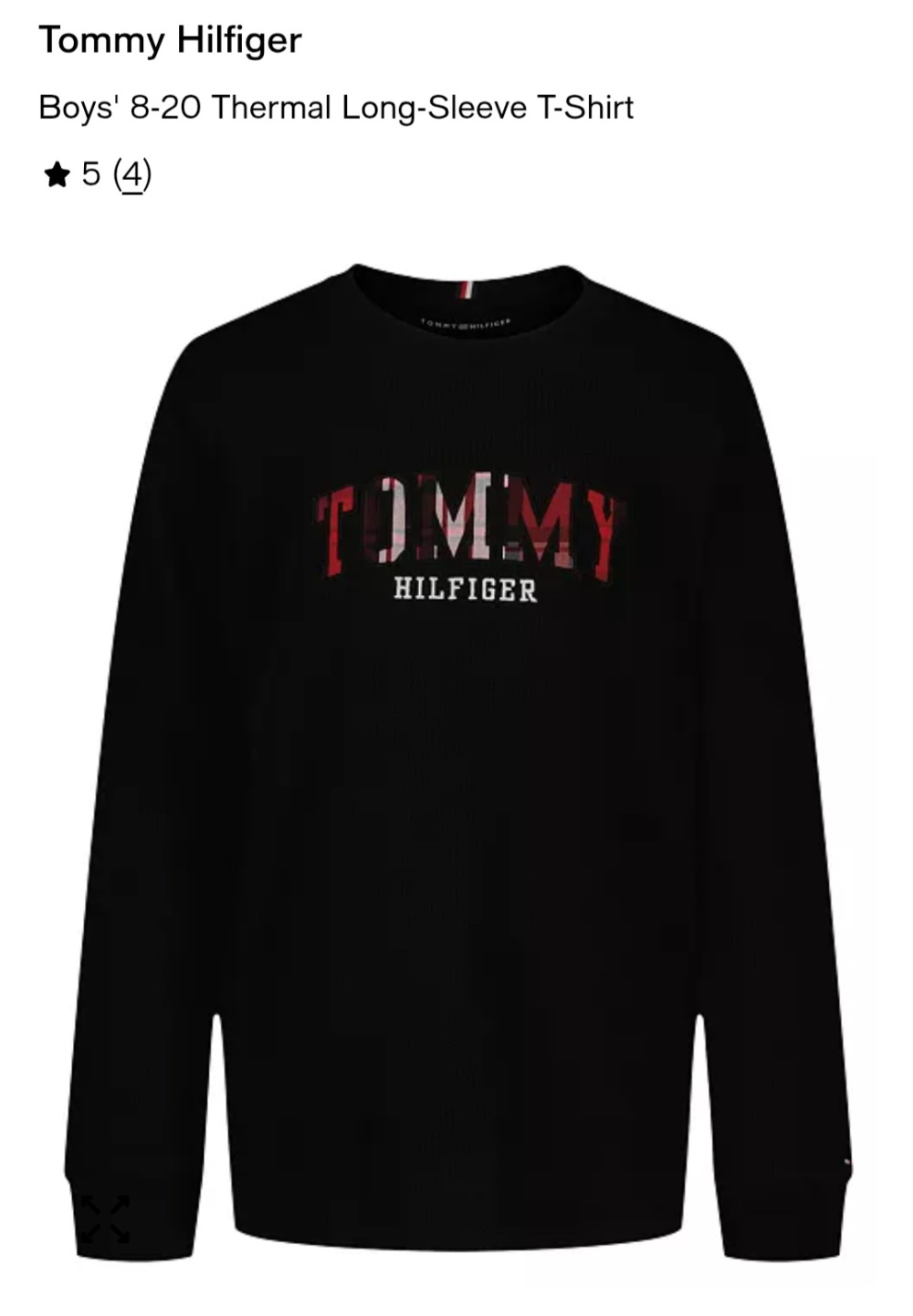 Лонгслив для мальчика Tommy hilfiger 18/20 лет