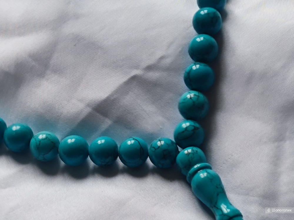 Украшение четки бирюза искусственная