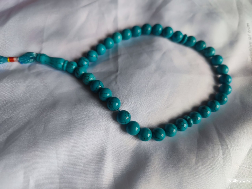 Украшение четки бирюза искусственная