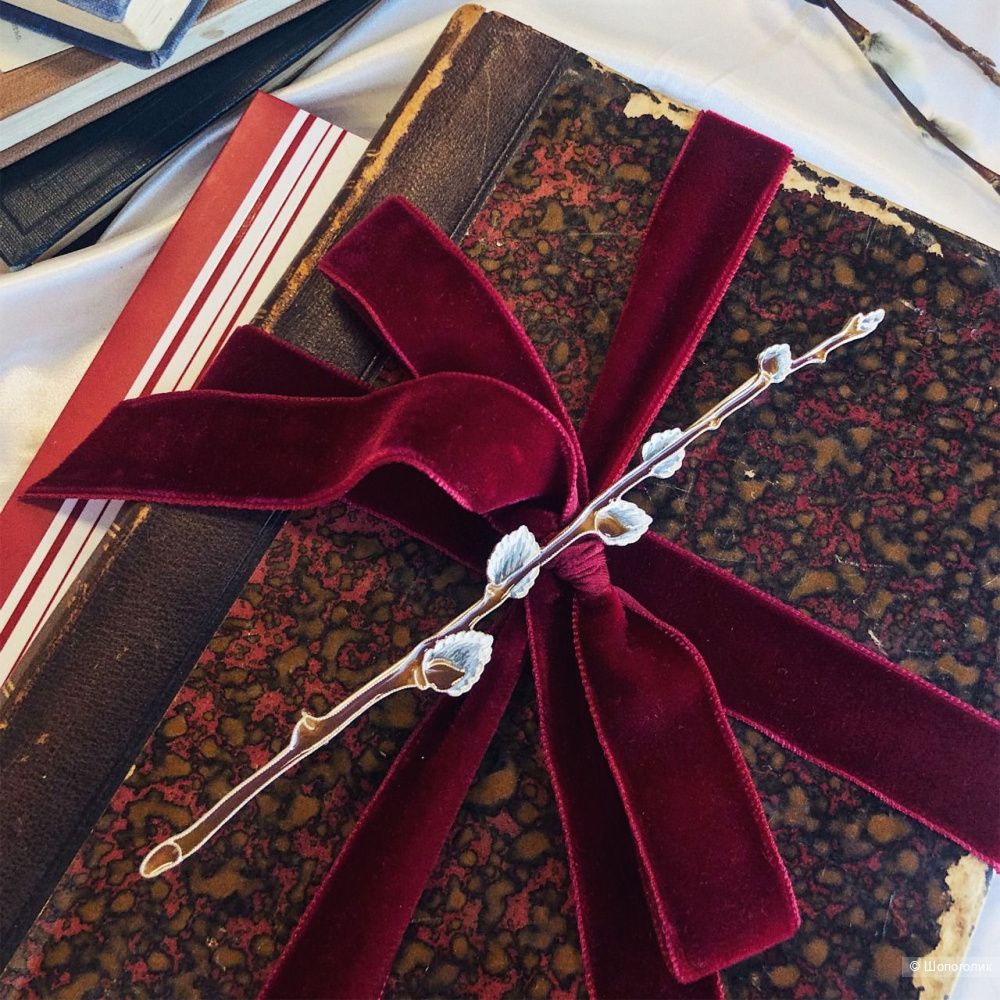 Брошь "Верба" из коллекции Гербарий Татьяны Поляковой, серебро 925