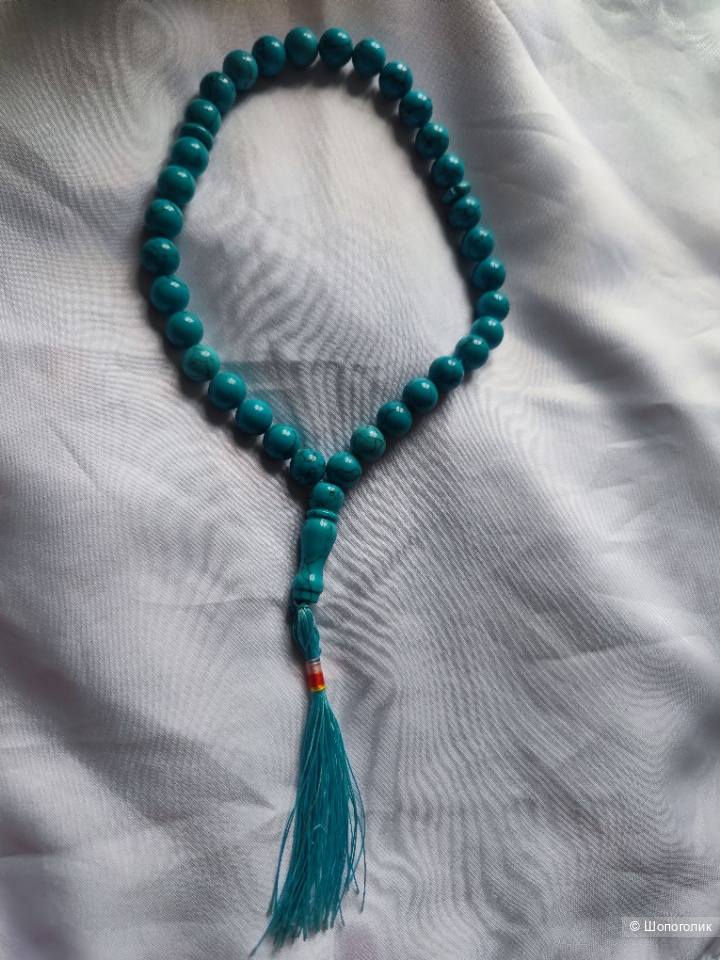 Украшение четки бирюза искусственная