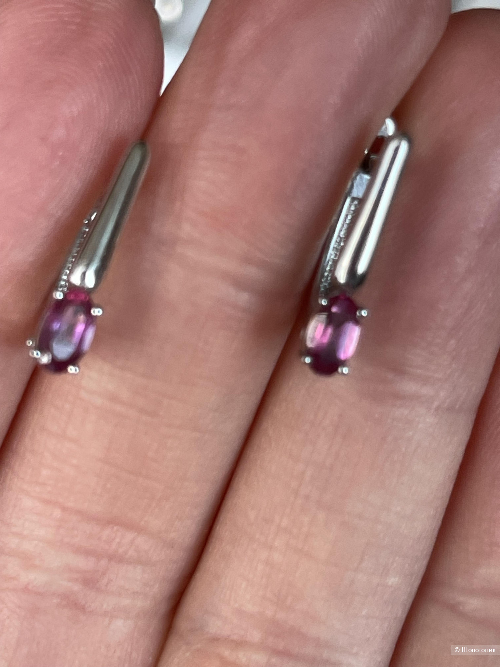 Золотые серьги с топазом