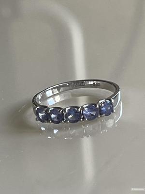 Золотое кольцо с танзанитами 16,5 размер