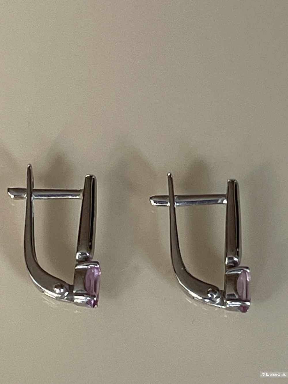 Золотые серьги с топазом