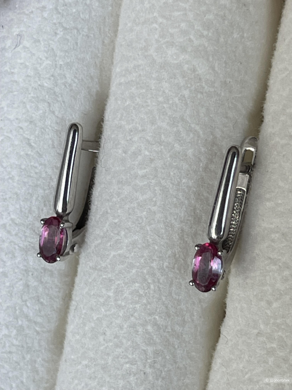 Золотые серьги с топазом