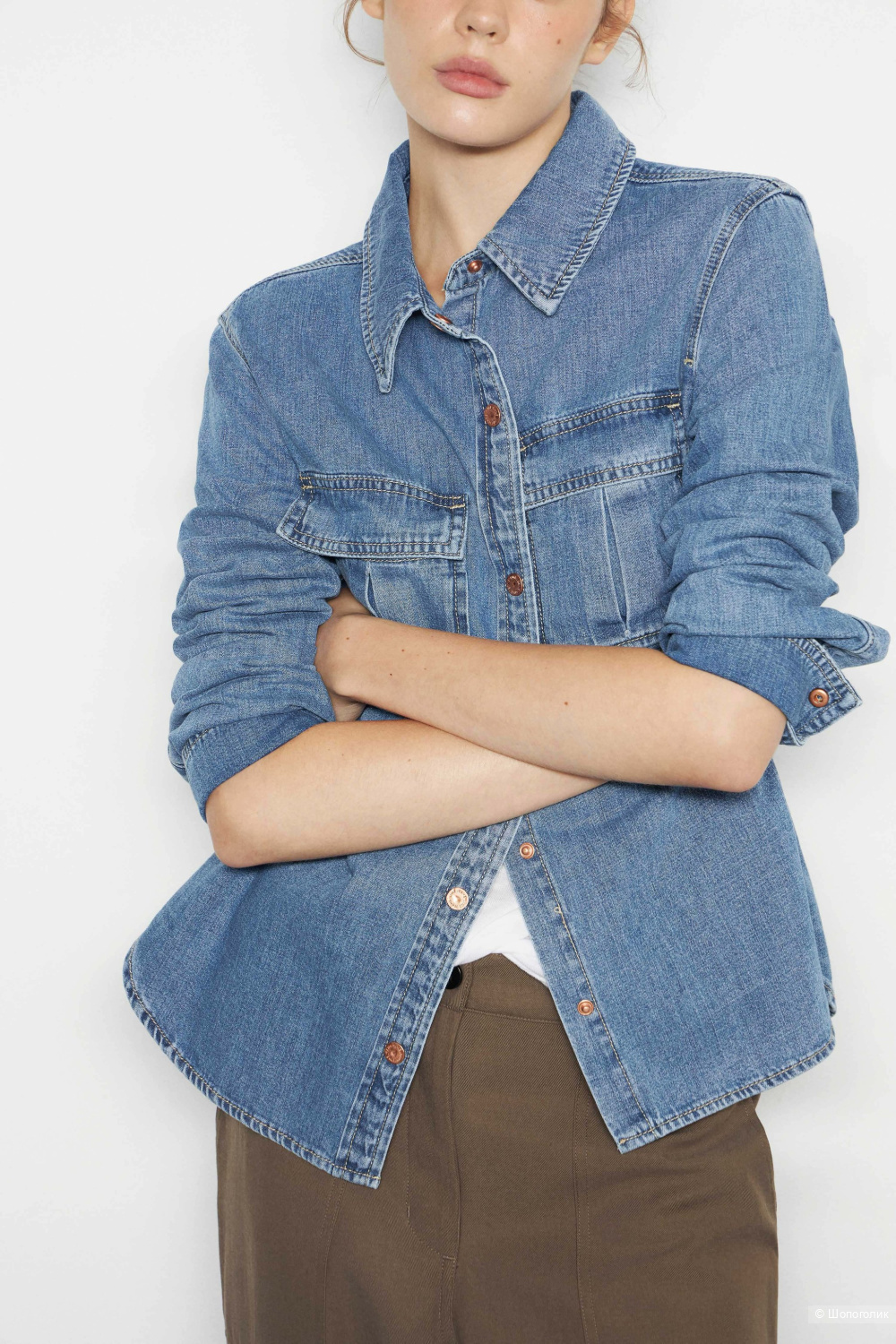 Джинсовая рубашка LIME (S)