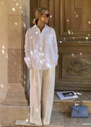 Льняная рубашка Mango/L