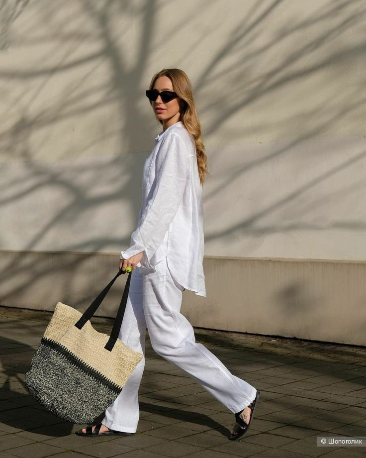 Льняная рубашка Mango/L