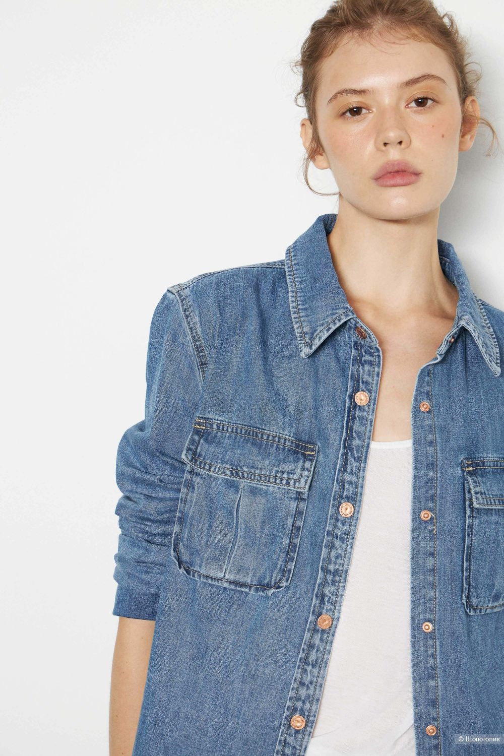 Джинсовая рубашка LIME (XS)