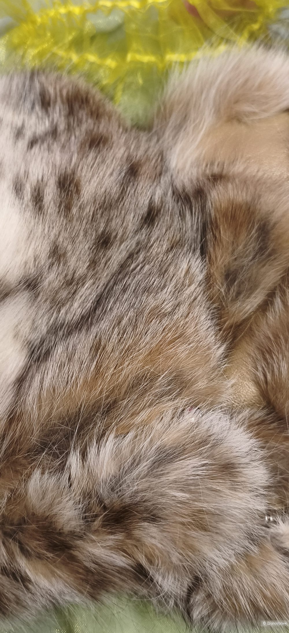 Варежки натуральный мех рыси