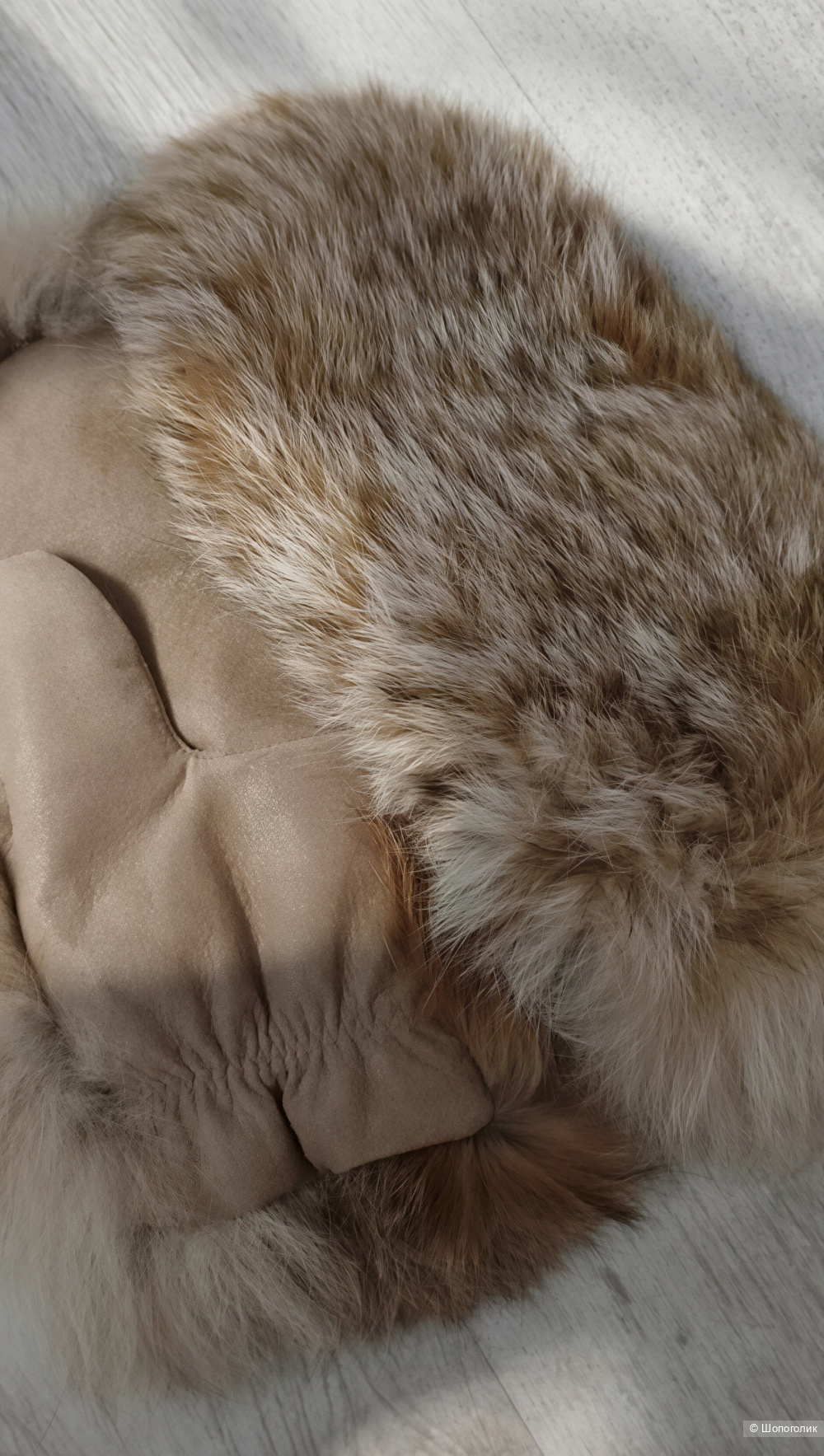 Варежки натуральный мех рыси