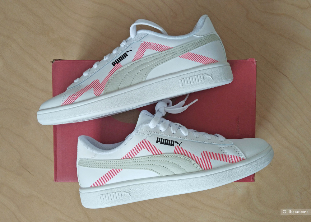 Кожаные кеды Puma Smash размер 36,5 EU 37,5, 24,4 см