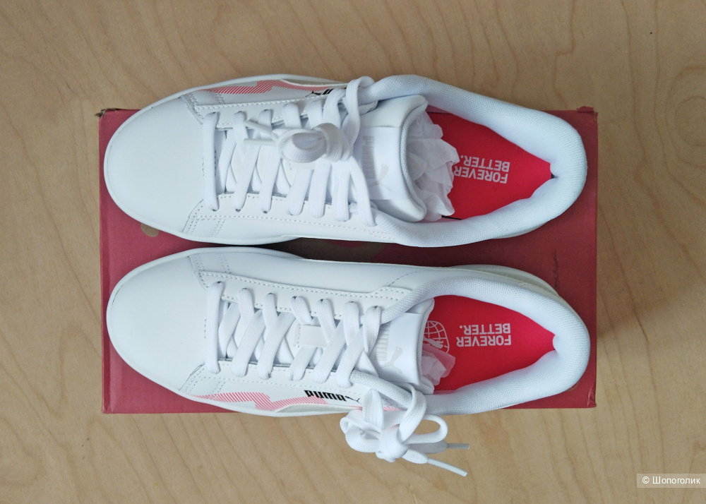 Кожаные кеды Puma Smash размер 36,5 EU 37,5, 24,4 см