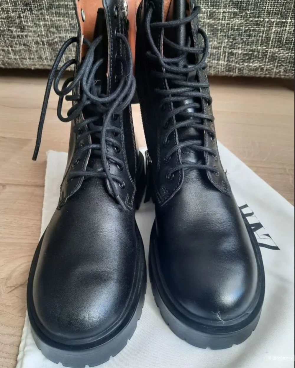 Кожаные ботинки Zara 38