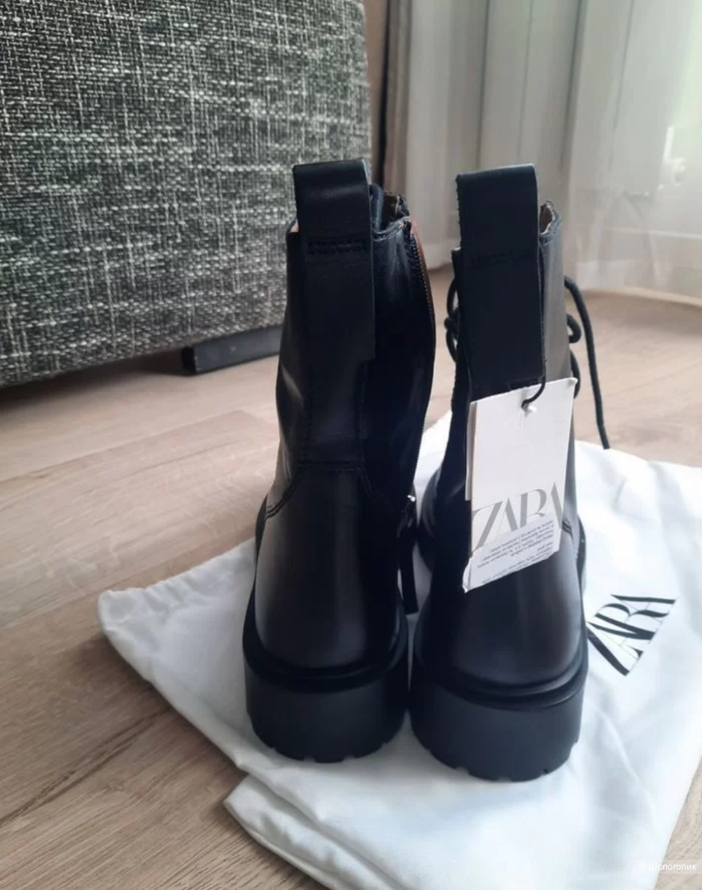Кожаные ботинки Zara 38