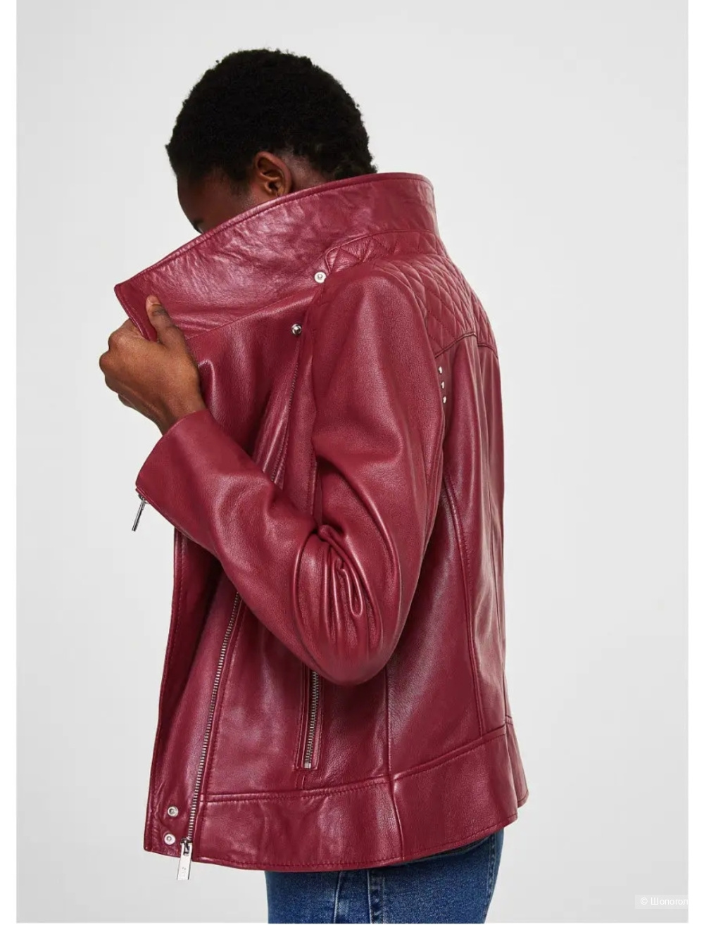 Кожаная куртка, Mango, 42-44