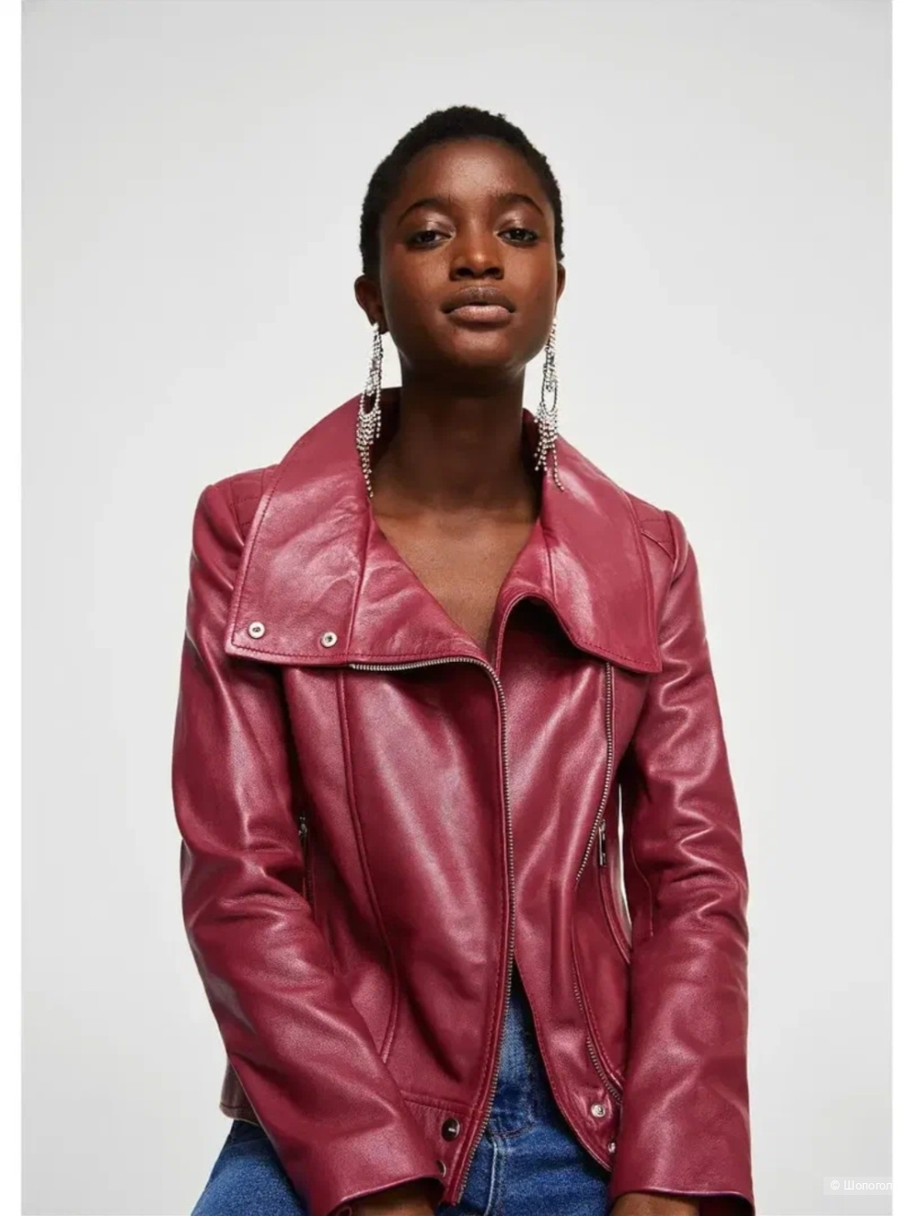 Кожаная куртка, Mango, 42-44