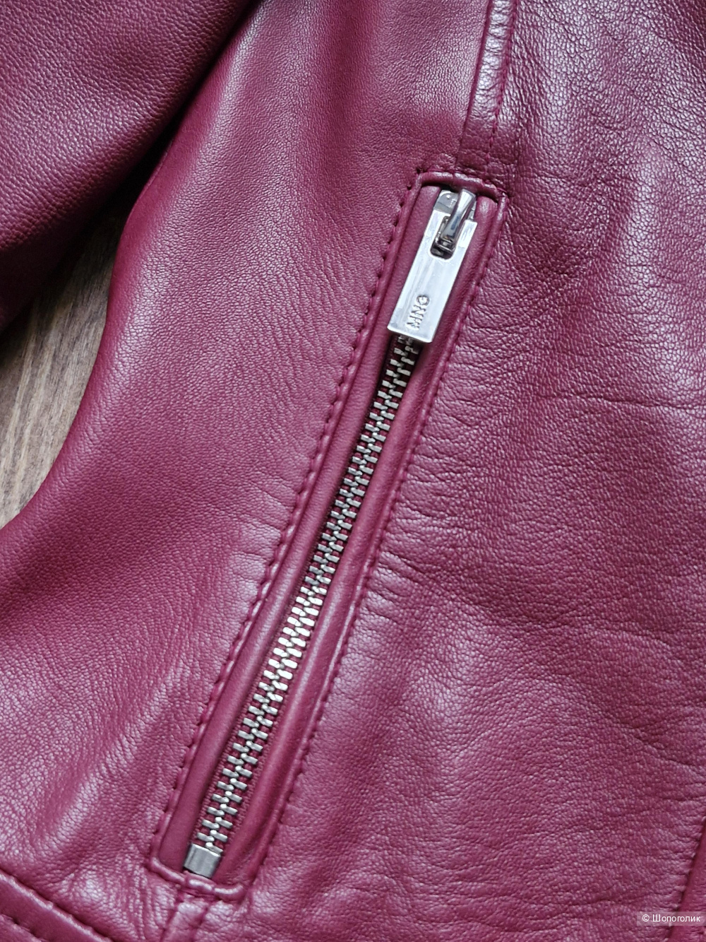 Кожаная куртка, Mango, 42-44